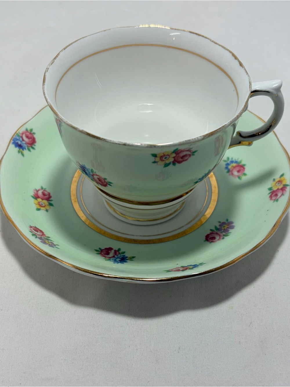 Vintage Bone China Colclough MADE IN ENGLAND Floral Tea Cup & Saucer